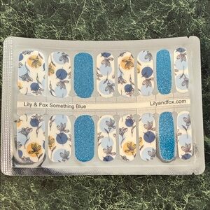 Lily & Fox Floral and Glitter Nail Wraps something Blue